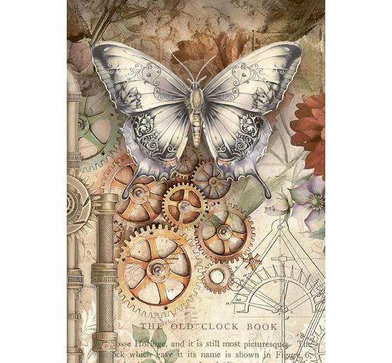 Motiv-Strohseiden Sortiment "Gardens of Time", 8er-Set