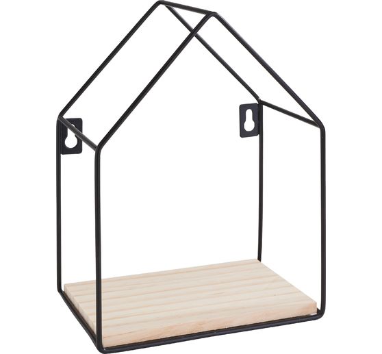 VBS Wandregal "Haus", Metall / Holz