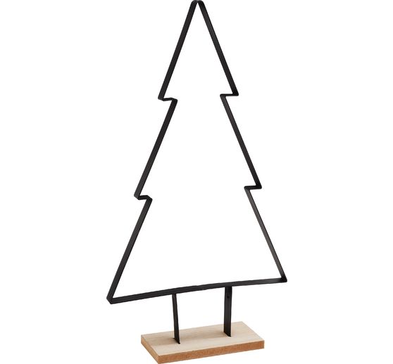 VBS Metal fir tree on wooden base