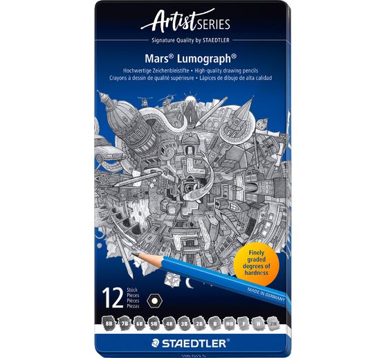 Staedtler Bleistifte Mars Lumograph, 12 St.