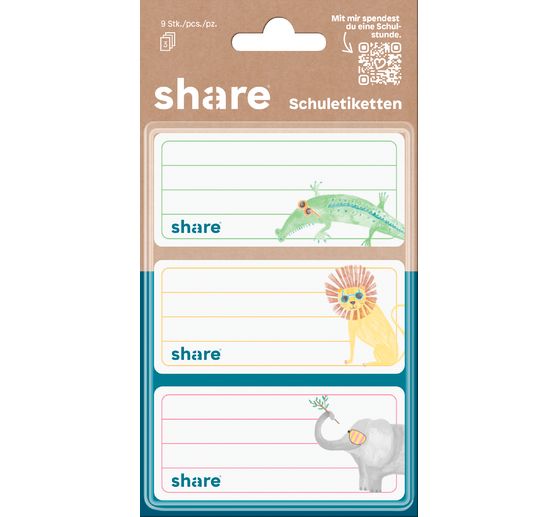 share Schuletiketten "Tiere"