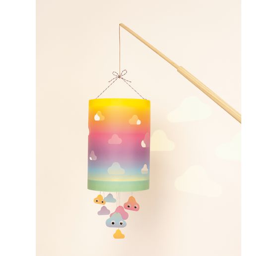Laternen-Bastelset inkl. LED Licht "Regenbogen"