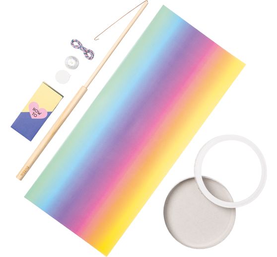 Laternen-Bastelset inkl. LED Licht "Regenbogen"
