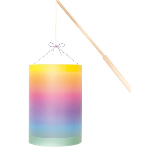 Laternen-Bastelset inkl. LED Licht "Regenbogen"