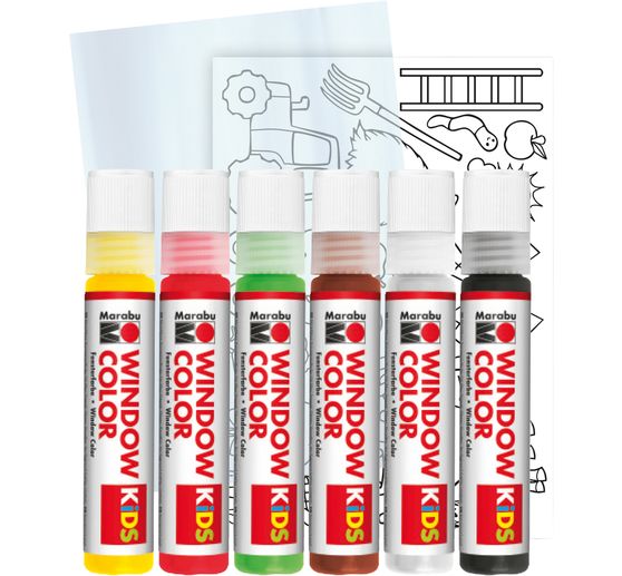 KiDS Window Color "Bauernhof", 6 x 25 ml