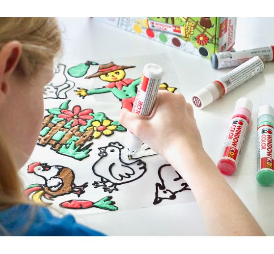 KiDS Window Color "Bauernhof", 6 x 25 ml