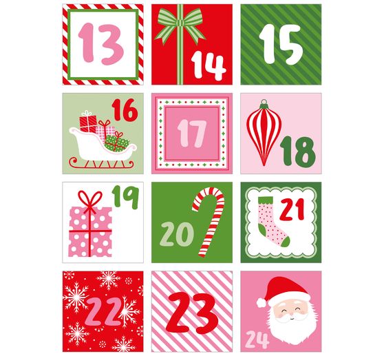 Sticker Adventszahlen "Santa Baby"