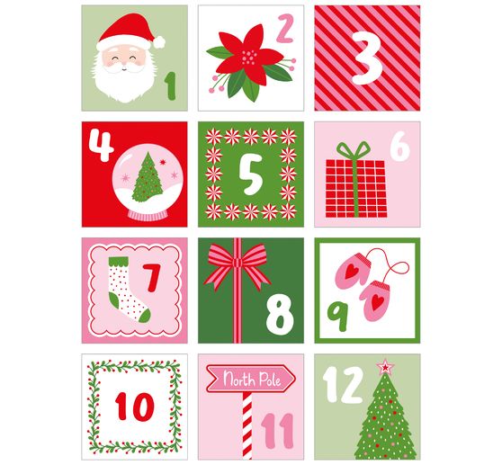 Sticker Adventszahlen "Santa Baby"