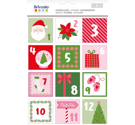Sticker Adventszahlen "Santa Baby"
