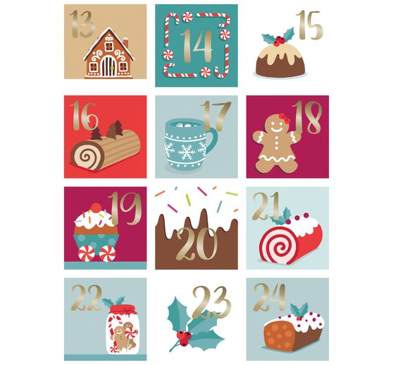 Sticker Adventszahlen "Christmas Bakery"
