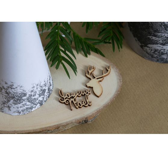 Holz-Streuteile "Joyeux Noel"