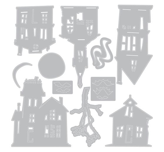 Sizzix Thinlits Stanzschablone "Ghost Town by Tim Holtz"