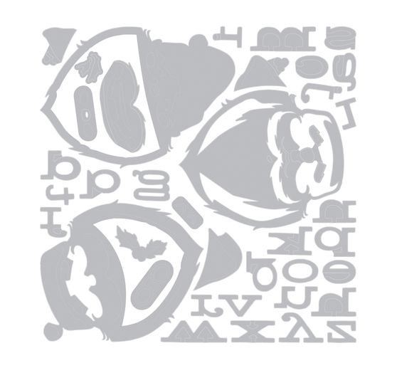 Sizzix Thinlits Punching template "Letter to Santa by Tim Holtz"