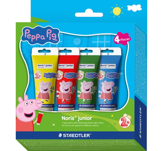 Noris junior Fingermalfarben "Peppa Pig", 4 x 75 ml