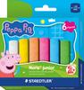 Noris junior pavement chalk "Peppa Pig", 6 colours