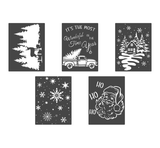 VBS Schablonen-Set "Weihnachtszeit"