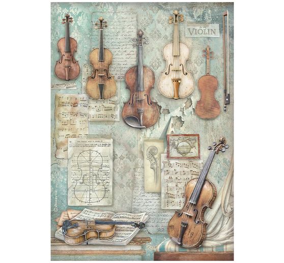 Stamperia Motiv-Strohseiden Sortiment "Symphony", DIN A4, 6er-Set