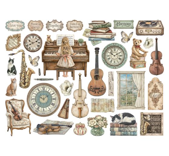Stamperia Punching motifs "Symphony"