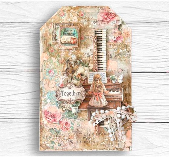 Stamperia Schablone "Symphony - Score", 20 x 25 cm