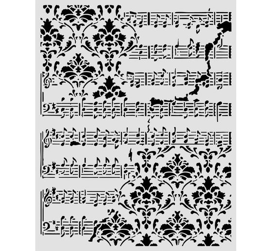 Stamperia Schablone "Symphony - Score", 20 x 25 cm