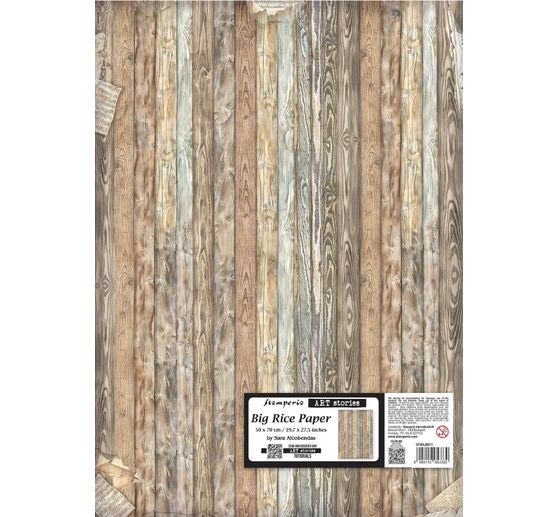 Stamperia Motiv-Strohseide "Symphony - Wood Pattern", 50 x 70 cm
