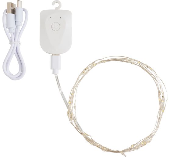 Micro-LED-Lichterkette, wiederaufladbar, 40 LEDs