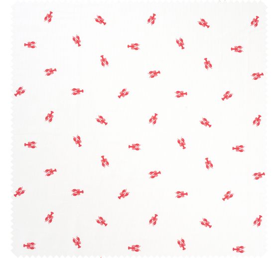 Cotton poplin fabric "Lobster"