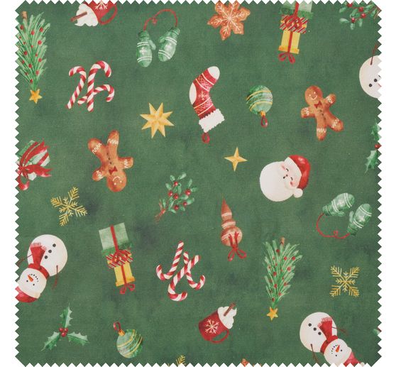 Cotton poplin fabric "Classic Christmas"