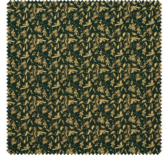 Baumwoll-Stoff Popeline Hot-Foil "Holly Green"