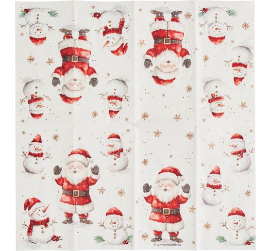 Papiertaschent&uuml;cher "Santa im Schnee"