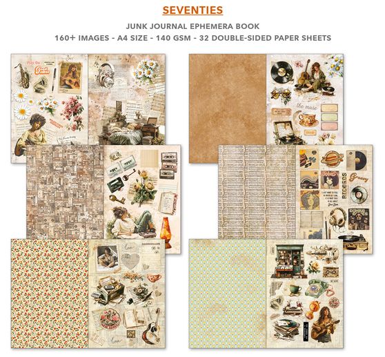 Ciao Bella Junk Journal & Ephemera Book "Seventies"