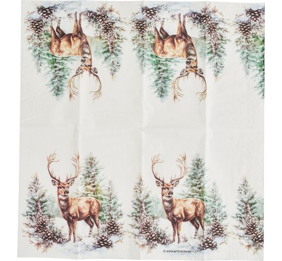Paper handkerchiefs "Deer in winter"