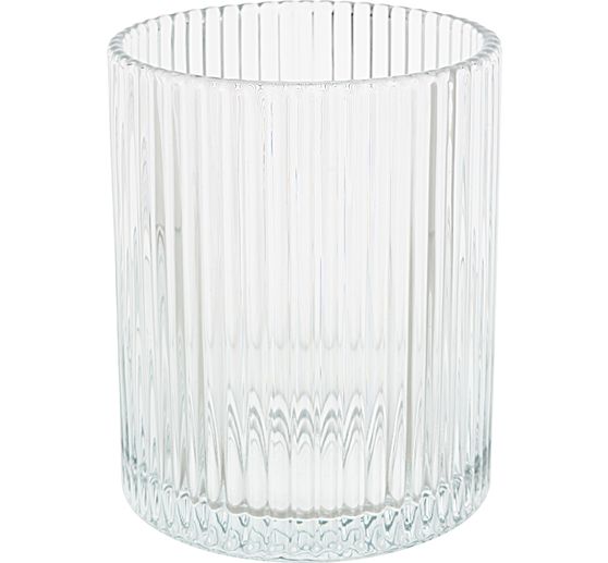 VBS Hurricane candle jar "Liv", ribbed