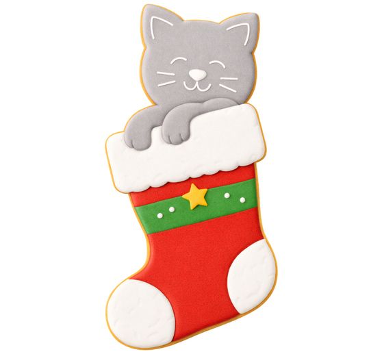 Cookie cutter "Cat in sock"