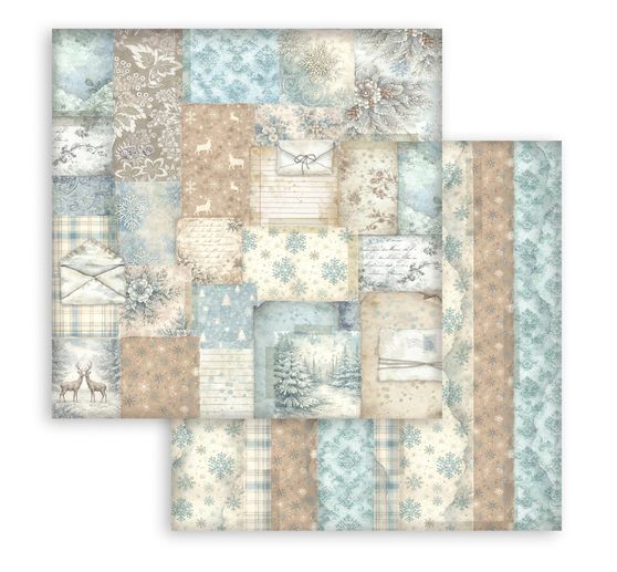 Stamperia Scrapbook block "White Christmas Backgrounds"