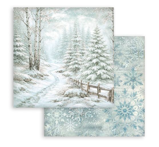 Stamperia Scrapbook block "White Christmas Backgrounds"