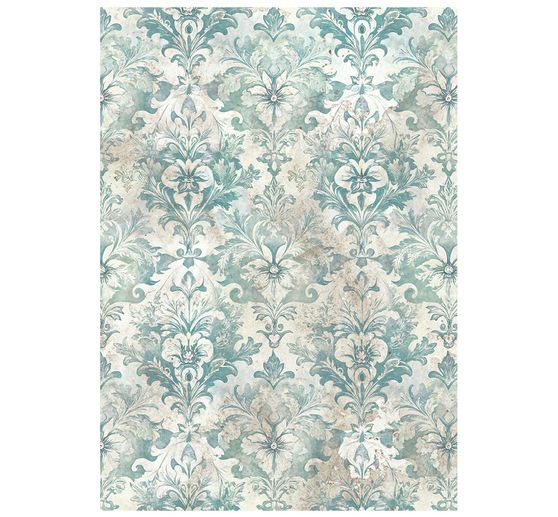 Stamperia Motiv-Strohseide Backgrounds "White Christmas", DIN A6, 8er Set