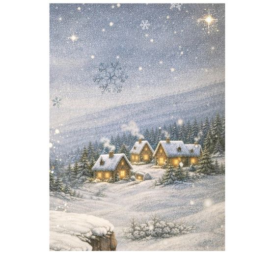 Stamperia Motiv-Strohseiden Sortiment "Silent Night", DIN A6, 8er Set
