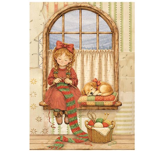 Stamperia Motiv-Strohseiden Sortiment "Silent Night", DIN A6, 8er Set