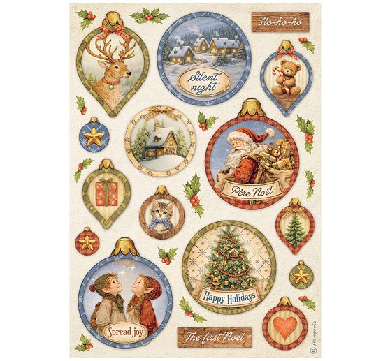 Stamperia Motiv-Strohseiden Sortiment "Silent Night", DIN A4, 6er-Set