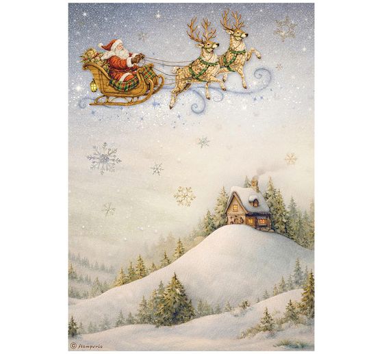 Stamperia Motiv-Strohseiden Sortiment "Silent Night", DIN A4, 6er-Set