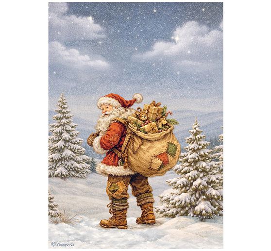 Stamperia Motiv-Strohseiden Sortiment "Silent Night", DIN A4, 6er-Set