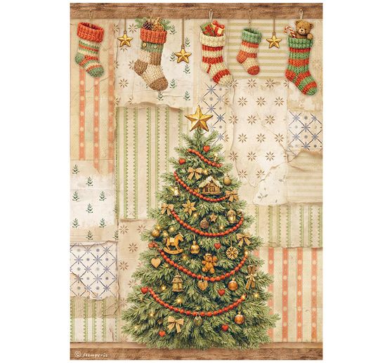 Stamperia Motiv-Strohseiden Sortiment "Silent Night", DIN A4, 6er-Set