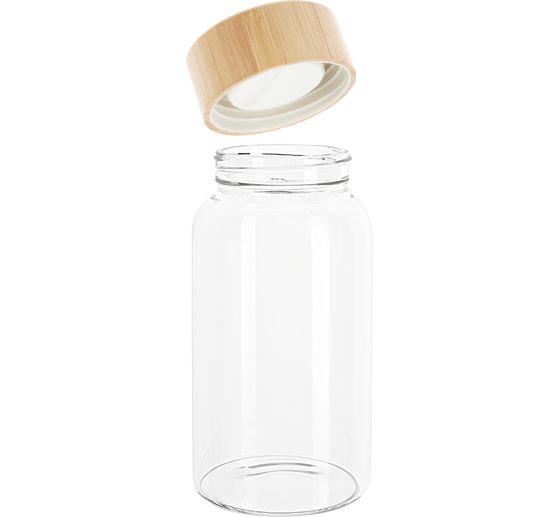 VBS Glass bottle with bamboo cap