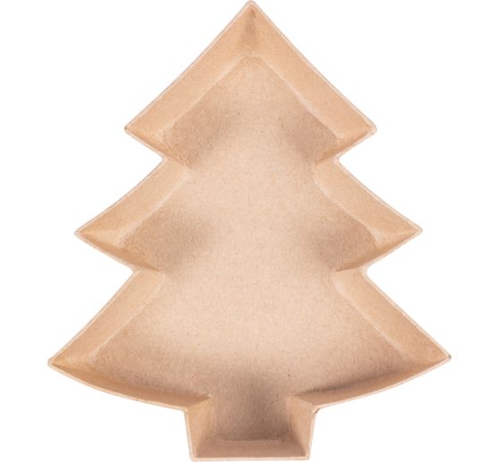 Tray plate "Fir tree", papier-m&acirc;ch&eacute;