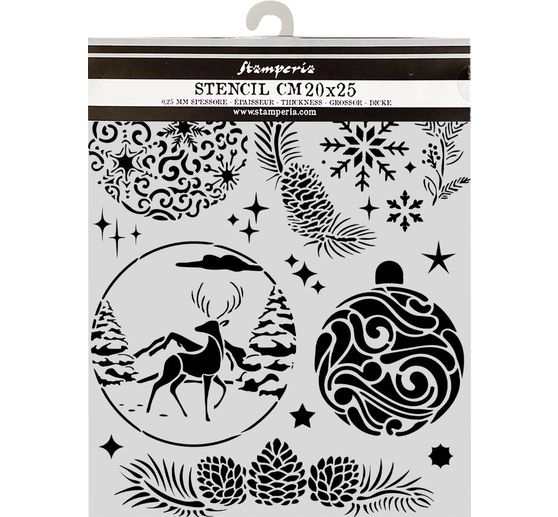 Stamperia Stencil "Christmas Balls", 20 x 25 cm