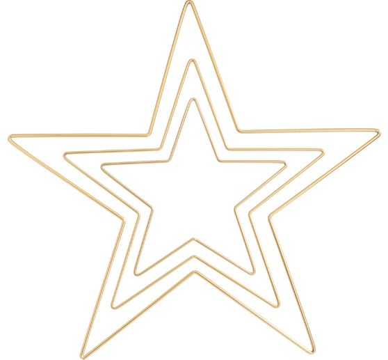Metal ring "Star", Gold color