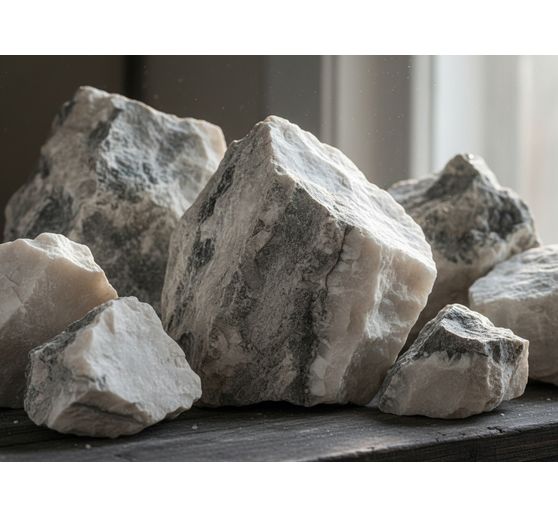 Alabaster, 1,5 kg, wei&szlig;-grau