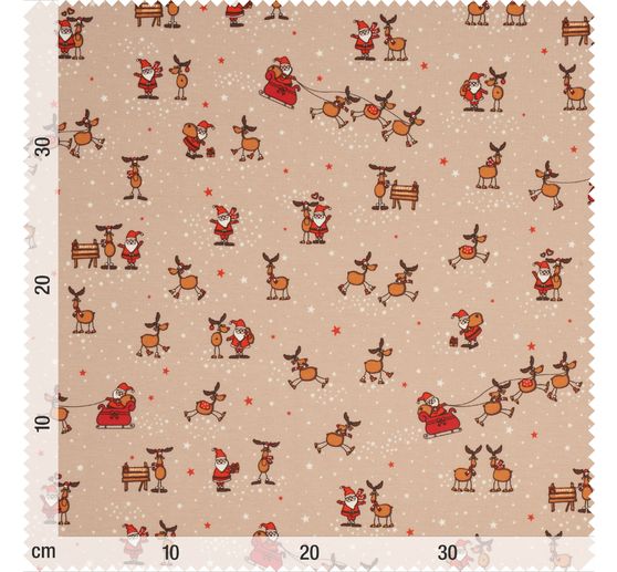 Jersey-Stoff "Santa und Rudolf"