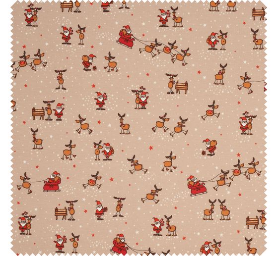 Jersey-Stoff "Santa und Rudolf"
